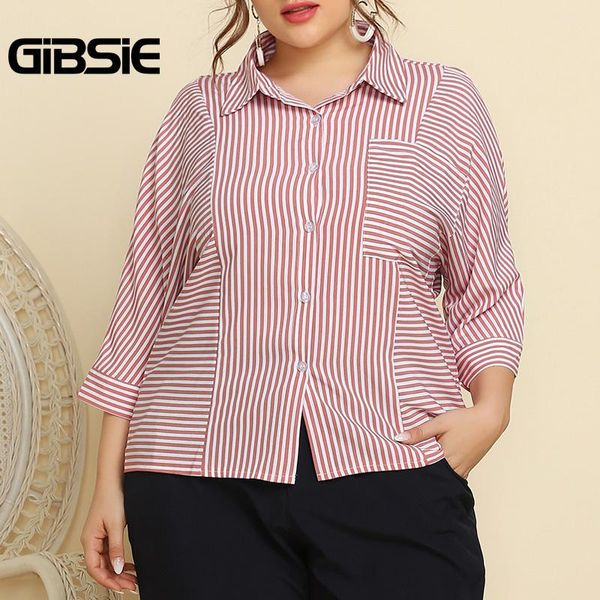 plus size t-shirt gibsie striped pocket 3/4 sleeve button up shirts 4xl 3xl women fall office casual shirt female clothes
plus size t-shirt gibsie striped pocket 3/4 sleeve button up shirts 4xl 3xl women fall office casual shirt female clothes