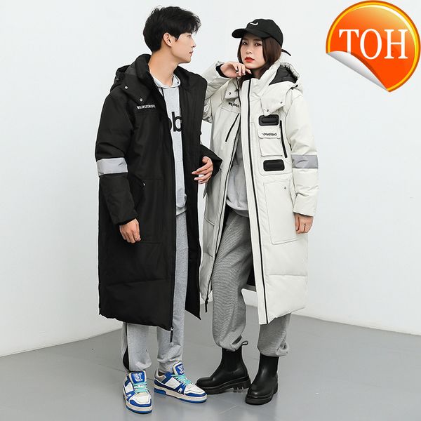 winter 90% white duck down jacket men hooded big pockets couple models fashion loose coat lengthened thick unisex, Black
winter 90% white duck down jacket men hooded big pockets couple models fashion loose coat lengthened thick unisex, Black