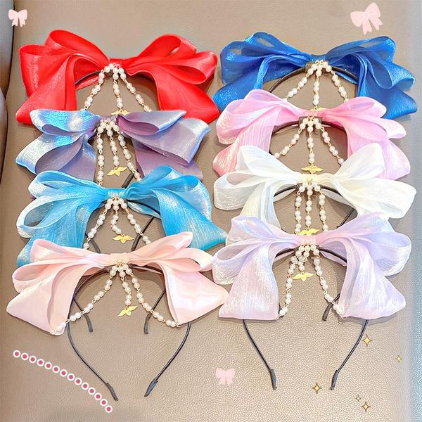 imitation pearl chain gauze organza bowknot hairbands for girls hair band children hoops accessories headwear, Slivery;white
imitation pearl chain gauze organza bowknot hairbands for girls hair band children hoops accessories headwear, Slivery;white