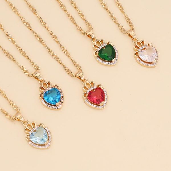 pendant necklaces luxurious gold color crown necklace fashion multicolor crystal zircon clavicle c hain charming women party jewelry gift, Silver
pendant necklaces luxurious gold color crown necklace fashion multicolor crystal zircon clavicle c hain charming women party jewelry gift, Silver