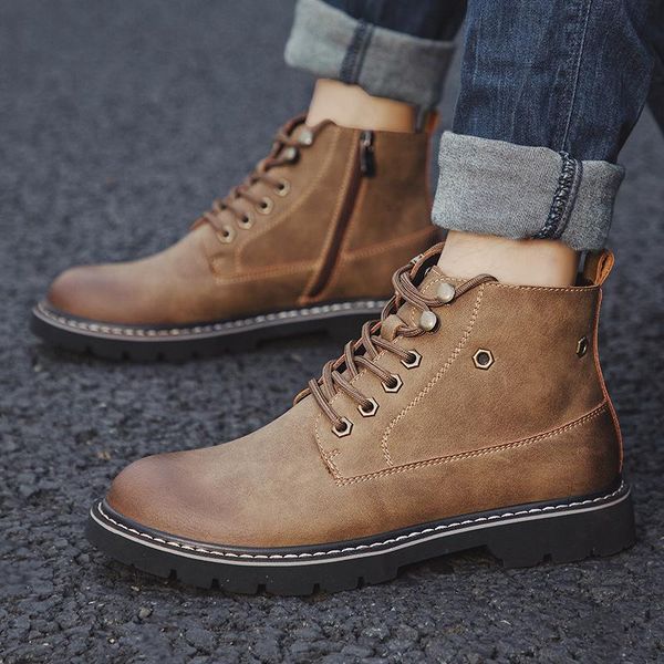boots brand british style man the thick bottom high help men's soft and comfortable fashion men, Black
boots brand british style man the thick bottom high help men's soft and comfortable fashion men, Black