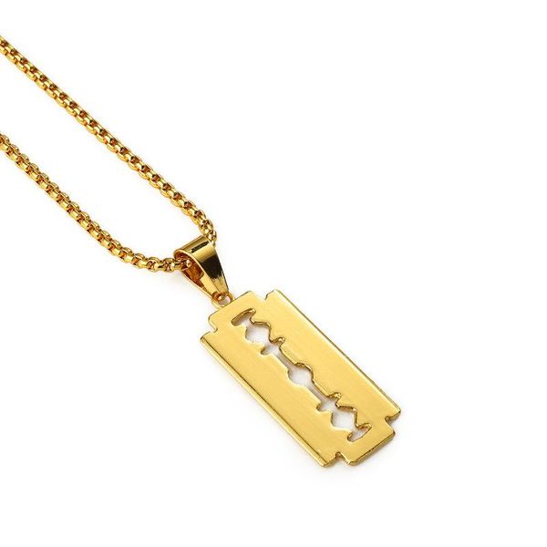 pendant necklaces out gold razor blade necklace small men women hip hop charm chains rapper jewelry golden chain, Silver
pendant necklaces out gold razor blade necklace small men women hip hop charm chains rapper jewelry golden chain, Silver