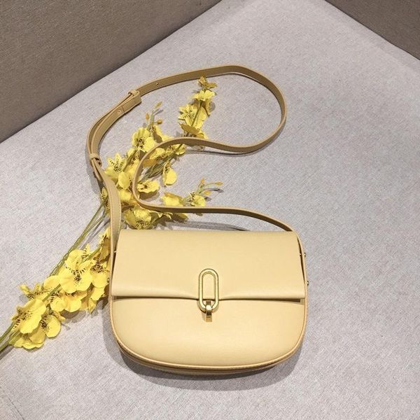 evening bags bag niche spring leather female messenger 2021 wave design semicircular saddle
