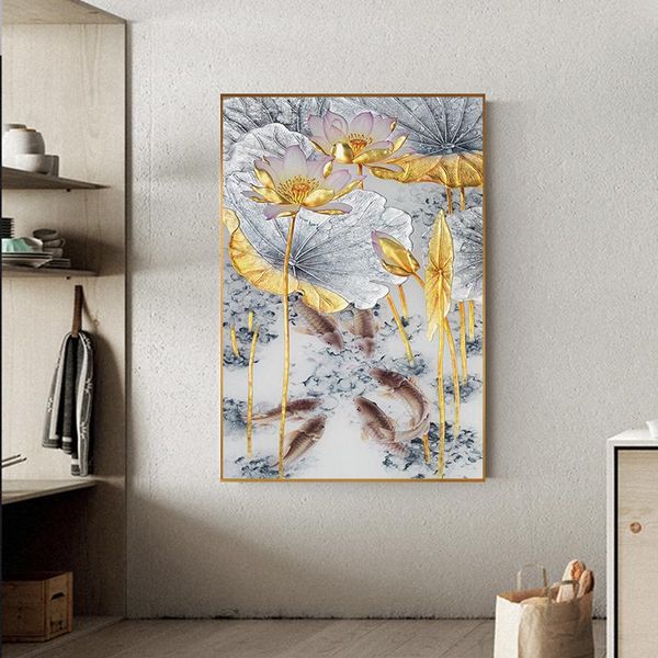 paintings abstract gold lotus fishes canvas painting chinese style poster and print flower wall art pictures for living room aisle decor
paintings abstract gold lotus fishes canvas painting chinese style poster and print flower wall art pictures for living room aisle decor