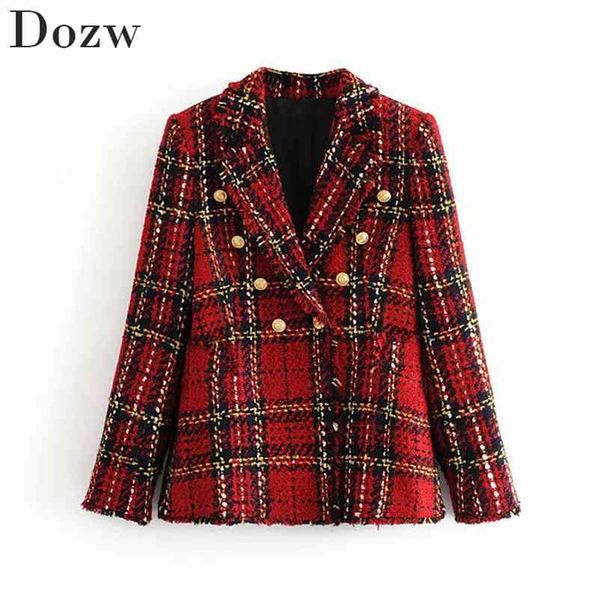 double breasted women plaid blazers fashion tassel notched collar office suits long sleeve lady jacket autumn blazer feminino 210515, White;black
double breasted women plaid blazers fashion tassel notched collar office suits long sleeve lady jacket autumn blazer feminino 210515, White;black
