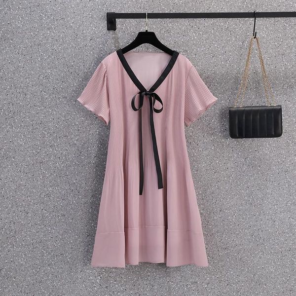 party dresses loose pink chiffon pleated women dress summer design flare sleeved a-line elegant female clothing quality, White;black
party dresses loose pink chiffon pleated women dress summer design flare sleeved a-line elegant female clothing quality, White;black
