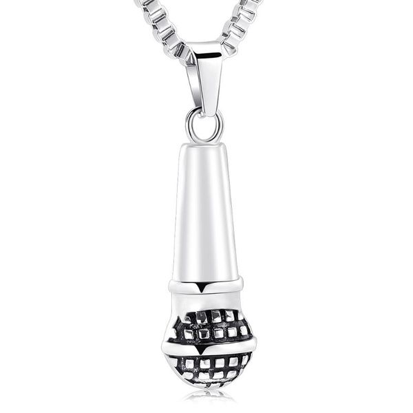 pendant necklaces stainless steel microphone keepsake urns necklace cremation jewelry for human/pet ashes memorial, Silver
pendant necklaces stainless steel microphone keepsake urns necklace cremation jewelry for human/pet ashes memorial, Silver
