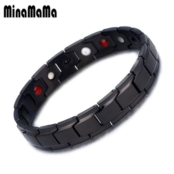 link, chain titanium steel germanium magnetic bracelet for women men energy health care arthritis therapy balance male jewelry, Black
link, chain titanium steel germanium magnetic bracelet for women men energy health care arthritis therapy balance male jewelry, Black