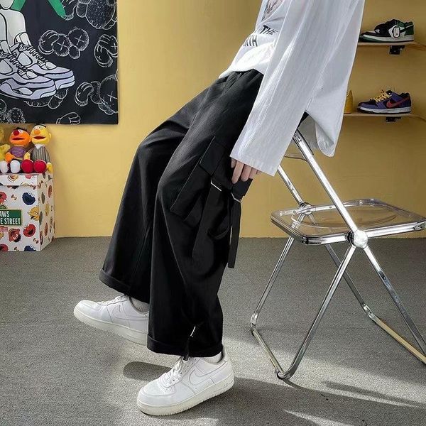 men's pants cotton cargo men fashion gray black casual streetwear loose hip-hop wide-leg mens straight trousers m-3xl 
men's pants cotton cargo men fashion gray black casual streetwear loose hip-hop wide-leg mens straight trousers m-3xl