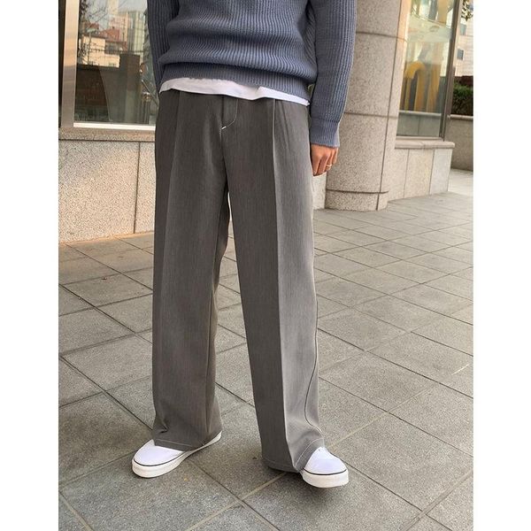 spring and autumn youth fashion loose folds solid color simple trousers casual straight-leg pants gray men's suits & blazers, White;black
spring and autumn youth fashion loose folds solid color simple trousers casual straight-leg pants gray men's suits & blazers, White;black