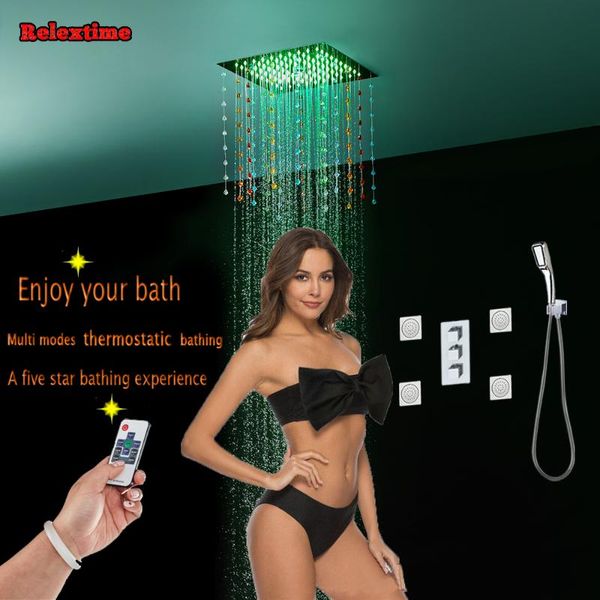 crystal decoration led ceiling shower head bathroom set wall mounted thermostatic concealed box mixer anion massage jets sets
crystal decoration led ceiling shower head bathroom set wall mounted thermostatic concealed box mixer anion massage jets sets