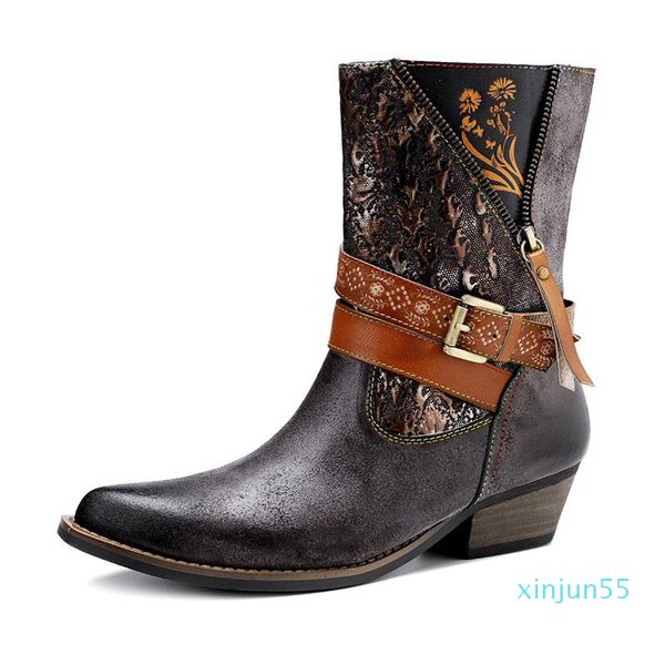 boots women winter genuine leather ankle motorcycle thick heel short shoes spring, Black
boots women winter genuine leather ankle motorcycle thick heel short shoes spring, Black