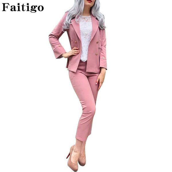 women blazer set autumn winter solid collar notched fashion double breasted office wear ladies suits business pants suit women's two pi, White
women blazer set autumn winter solid collar notched fashion double breasted office wear ladies suits business pants suit women's two pi, White