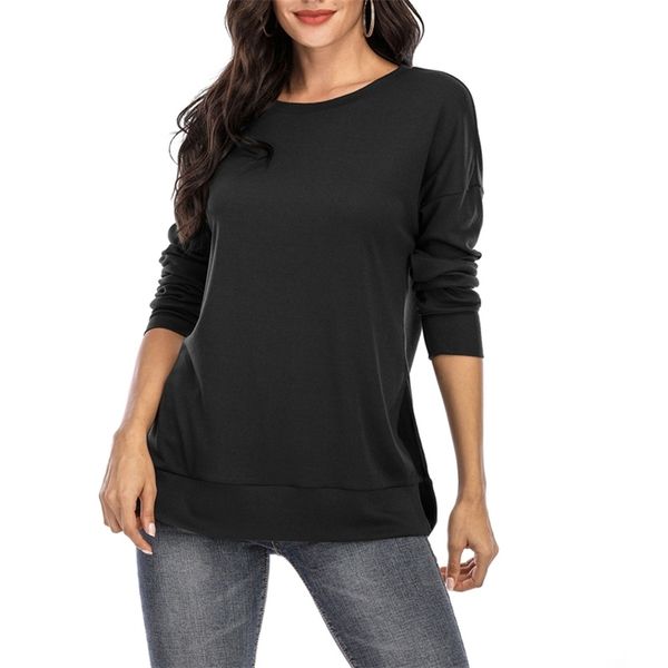 women t-shirt full length regular sleeve round neck solid color casual style slim fitting fashion 210522, White
women t-shirt full length regular sleeve round neck solid color casual style slim fitting fashion 210522, White