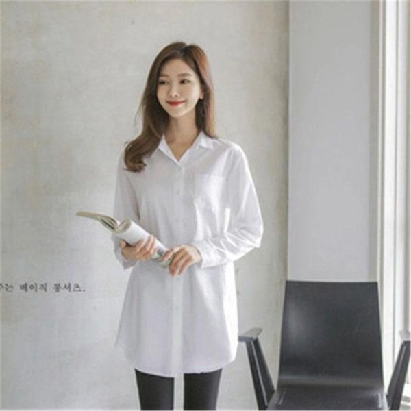 white shirt female 2021 spring autumn casual mid-length long-sleeved korean loose wild student cardigan women's blouses & shirts
white shirt female 2021 spring autumn casual mid-length long-sleeved korean loose wild student cardigan women's blouses & shirts