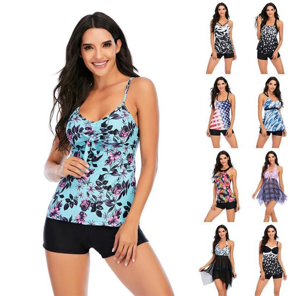 women tankini swim skirt with shorts floral printing two piece bathing suit x-back push up swimwearshort pant one-piece suits
women tankini swim skirt with shorts floral printing two piece bathing suit x-back push up swimwearshort pant one-piece suits