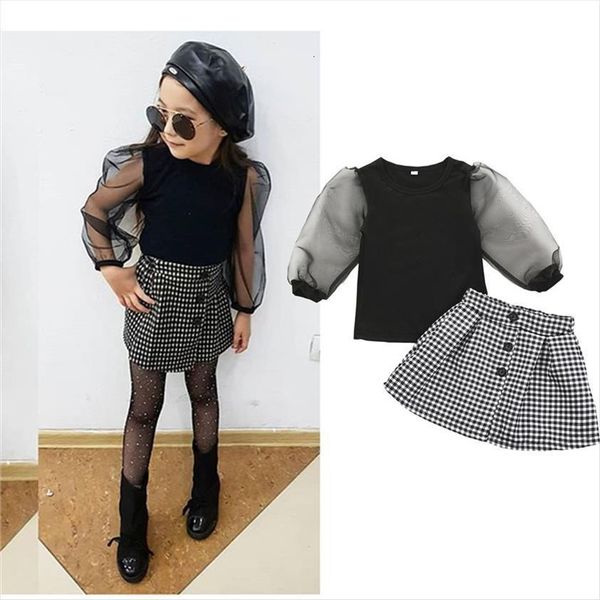 baby girls clothes summer children kids sheer mesh puff long sleeve t shirts plaid button skirts toddler clothing sets, White
baby girls clothes summer children kids sheer mesh puff long sleeve t shirts plaid button skirts toddler clothing sets, White