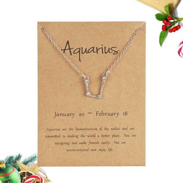 pendant necklaces 12 constellation rhinestone necklace horoscope astrology chain jewelry with paper birthday gift for (silver, aquar
pendant necklaces 12 constellation rhinestone necklace horoscope astrology chain jewelry with paper birthday gift for (silver, aquar