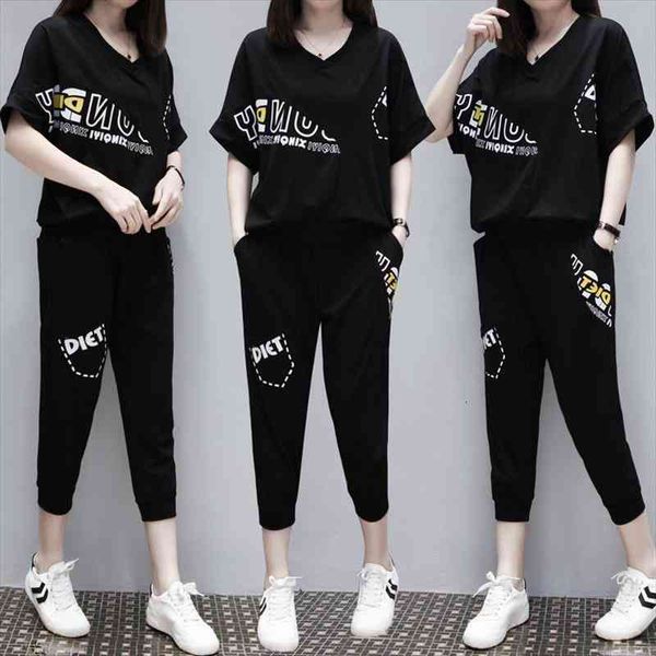 letter print tracksuit women two piece set summer clothes short sleeve t-shirt and pants casual loose womens sets outfits, White
letter print tracksuit women two piece set summer clothes short sleeve t-shirt and pants casual loose womens sets outfits, White