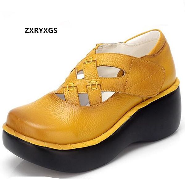 most wedges platform shoes woman genuine leather fashion casual 2021 est spring women high heels dress, Black
most wedges platform shoes woman genuine leather fashion casual 2021 est spring women high heels dress, Black