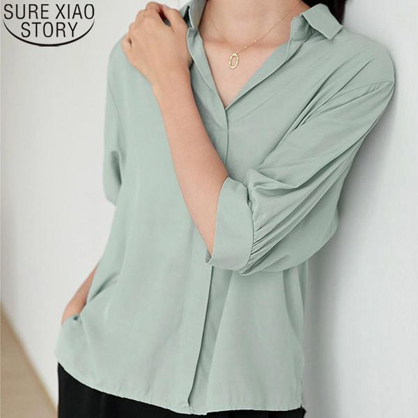 casual short sleeve women blouse summer plus size loose v-neck chiffon shirts solid pullover clothing blusas 10183 women's blouses &, White
casual short sleeve women blouse summer plus size loose v-neck chiffon shirts solid pullover clothing blusas 10183 women's blouses &, White