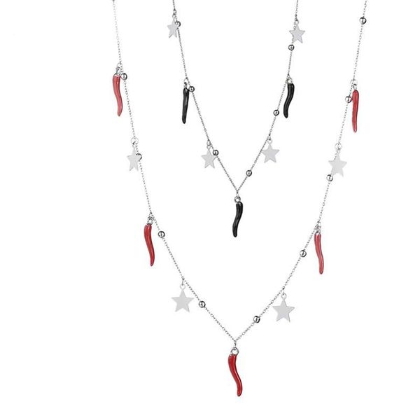 pendant necklaces creative chili pepper star stainless steel necklace for women lady gold silver color bow choker chain jewelry gifts
pendant necklaces creative chili pepper star stainless steel necklace for women lady gold silver color bow choker chain jewelry gifts