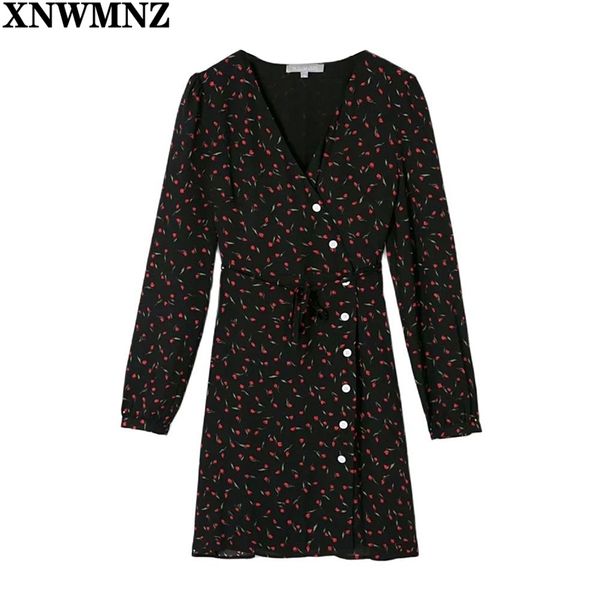 female red floral print black mini vestidos retro long sleeve side buttons dresses slim vintage wrap women dress 210520, Black;gray
female red floral print black mini vestidos retro long sleeve side buttons dresses slim vintage wrap women dress 210520, Black;gray