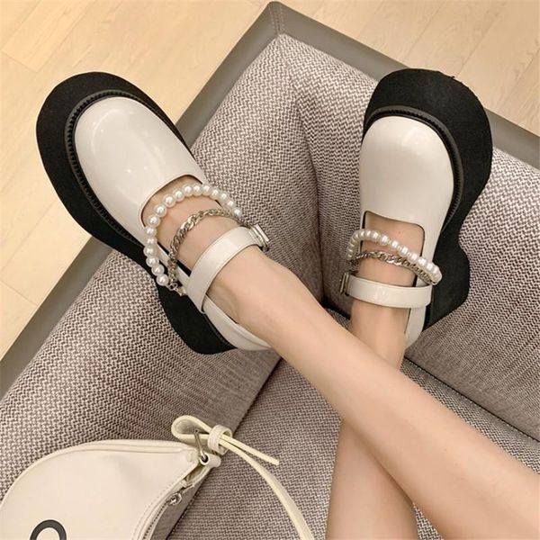 dress shoes pxelena harajuku japanese string beads chain women mary janes cosplay chunky platform thick sole creepers genuine leather, Black
dress shoes pxelena harajuku japanese string beads chain women mary janes cosplay chunky platform thick sole creepers genuine leather, Black