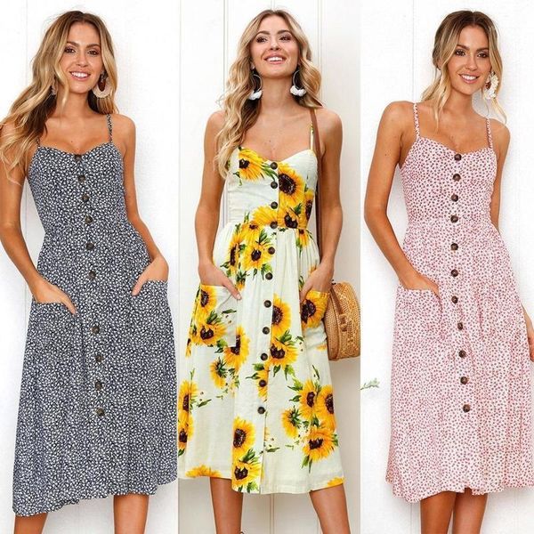 women bohemian dress ladies casual beach long clothing female sundress spaghetti strap belt sleeveless party dresses, Black;gray
women bohemian dress ladies casual beach long clothing female sundress spaghetti strap belt sleeveless party dresses, Black;gray