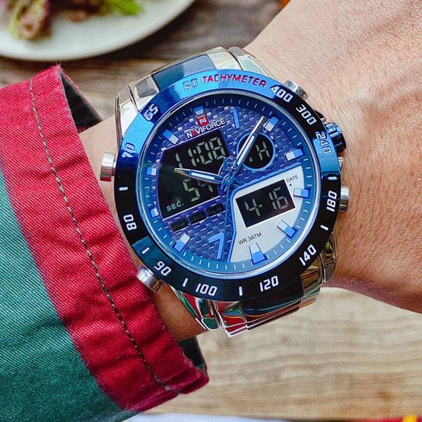 men sports watches quartz led digital male clock full steel military wristwatch relogio masculino wristwatches, Slivery;brown
men sports watches quartz led digital male clock full steel military wristwatch relogio masculino wristwatches, Slivery;brown