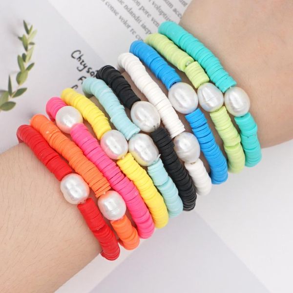 beaded, strands wholesale boho colorful pearl bracelets charm flat round polymer clay bracelet for women jewelry summer beach accessories gi, Black
beaded, strands wholesale boho colorful pearl bracelets charm flat round polymer clay bracelet for women jewelry summer beach accessories gi, Black