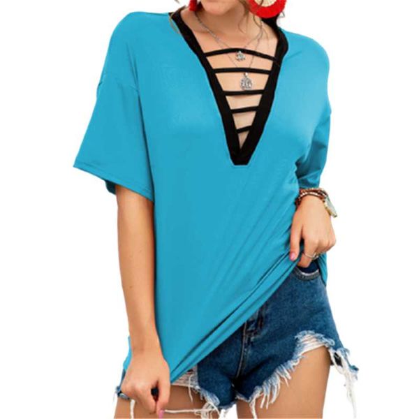 fashion women t-shirts short sleeve loose casual hollow out v-neck high street tee female blue summer t-shirt 5xl women's, White
fashion women t-shirts short sleeve loose casual hollow out v-neck high street tee female blue summer t-shirt 5xl women's, White