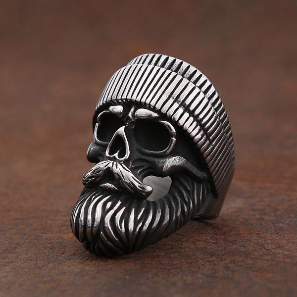 cluster rings gothic hat big beard skull ring for men boys punk street stainless steel biker jewelry gift wholesale, Golden;silver
cluster rings gothic hat big beard skull ring for men boys punk street stainless steel biker jewelry gift wholesale, Golden;silver