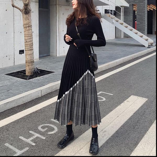 knitted midi a line black womens skirt elegant pleated plaid plus size spring autumn winter faldas femme jupes
knitted midi a line black womens skirt elegant pleated plaid plus size spring autumn winter faldas femme jupes