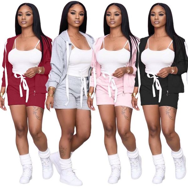 women's tracksuits spring autumn 2 piece set hooded tracksuit women solid long sleeve zipprt and shorts suits casual fitness sets ropa, Gray
women's tracksuits spring autumn 2 piece set hooded tracksuit women solid long sleeve zipprt and shorts suits casual fitness sets ropa, Gray