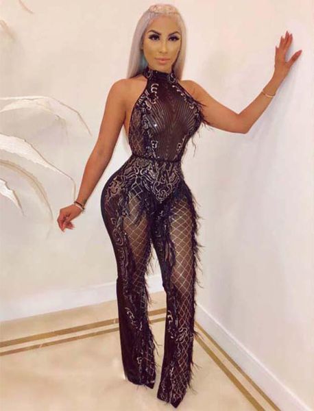 women's jumpsuits & rompers women see through print sleeveless long solid halter hollow out sequined lady slim romper high quality, Black;white
women's jumpsuits & rompers women see through print sleeveless long solid halter hollow out sequined lady slim romper high quality, Black;white