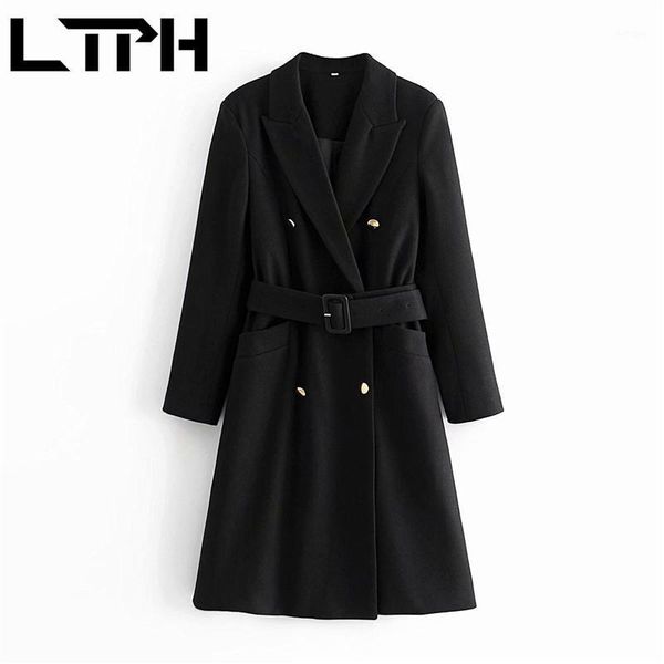 women's wool & blends ltph all-match black women woolen coat long double breasted sleeve chic outerwear thick warm sashes coats 2021 sp
women's wool & blends ltph all-match black women woolen coat long double breasted sleeve chic outerwear thick warm sashes coats 2021 sp