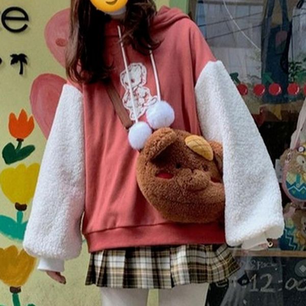 women's hoodies & sweatshirts qweek japanese soft girls kawaii cute hoodie harajuku korean style long sleeve women student pulovers, Black
women's hoodies & sweatshirts qweek japanese soft girls kawaii cute hoodie harajuku korean style long sleeve women student pulovers, Black