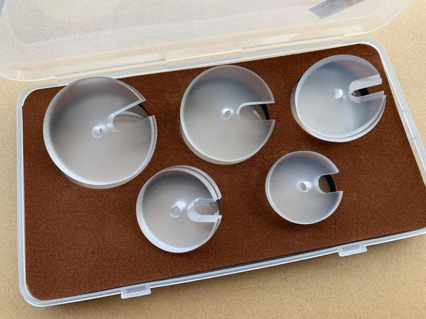 repair tools & kits assortment of 5 watch crystal pressing die opener tool kit 
repair tools & kits assortment of 5 watch crystal pressing die opener tool kit