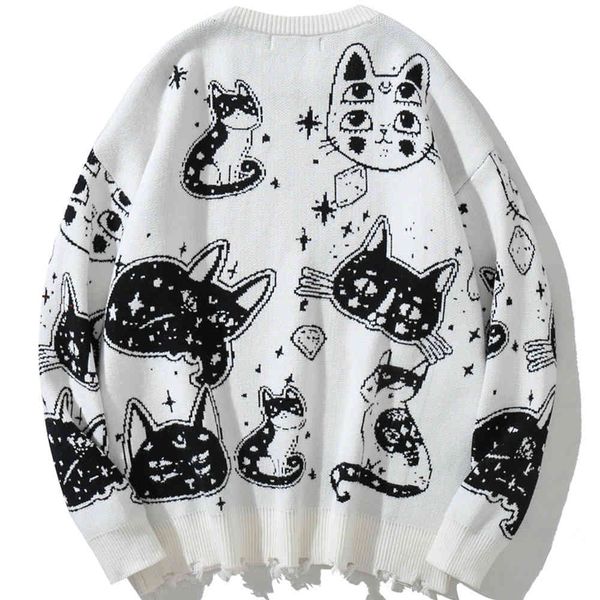 men's sweaters aolamegs men japanese retro cute cat o-neck jumpers advanced college style fashion knitted loose casual streetwear 2ywp, White;black
men's sweaters aolamegs men japanese retro cute cat o-neck jumpers advanced college style fashion knitted loose casual streetwear 2ywp, White;black