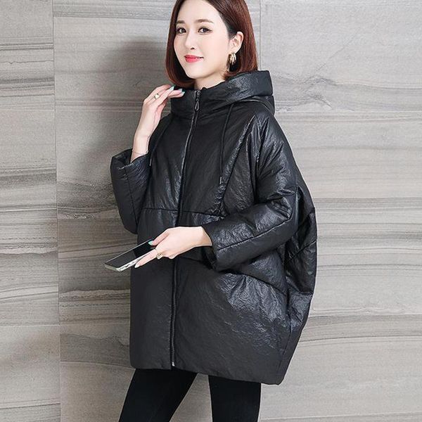 parka plus size down dadded women's jackets 2021 winter pu leather cotton hooded black loose thickening warm parkas coats woman
parka plus size down dadded women's jackets 2021 winter pu leather cotton hooded black loose thickening warm parkas coats woman