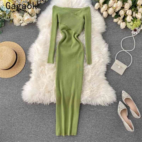 women knitted & club sweater dress spring autumn solid sheath slash neck stretch wild bodycon dresses k3908 210531, Black;gray
women knitted & club sweater dress spring autumn solid sheath slash neck stretch wild bodycon dresses k3908 210531, Black;gray