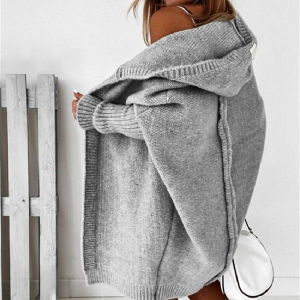 women's knits & tees knitted cardigan sweater with cap collar temperament bat-shaped hoodie soft loose back sstitching, White
women's knits & tees knitted cardigan sweater with cap collar temperament bat-shaped hoodie soft loose back sstitching, White