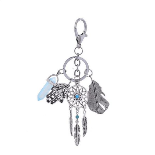 keychains sbore natural stone opal dreamcatcher car keychain boho key ring of feather jewelry woman for opel force2 mini, Silver
keychains sbore natural stone opal dreamcatcher car keychain boho key ring of feather jewelry woman for opel force2 mini, Silver