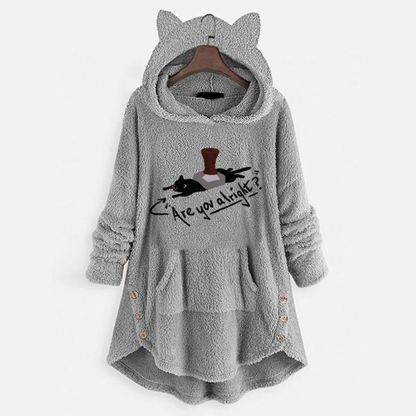 women's hoodies & sweatshirts winter clothes women oversized hoodie kawaii cats ears fleece sweatshirt long pullover female clothing, Black
women's hoodies & sweatshirts winter clothes women oversized hoodie kawaii cats ears fleece sweatshirt long pullover female clothing, Black