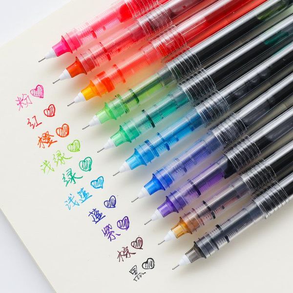 straight liquid roller ball pen 0.5mm gel student water-based stationery school supplies creative pens
straight liquid roller ball pen 0.5mm gel student water-based stationery school supplies creative pens