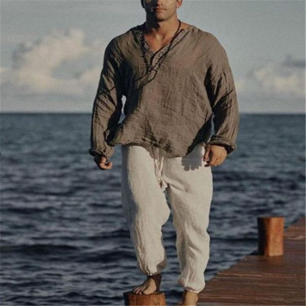 men's casual shirts cotton linen for men vintage button stand collar solid shirt 2021 spring autumn long sleeve loose pullover top, White;black
men's casual shirts cotton linen for men vintage button stand collar solid shirt 2021 spring autumn long sleeve loose pullover top, White;black