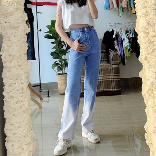 women's jeans patchwork women fashion gradient color high waist straight casual denim trousers 2021 office lady pants female, Blue
women's jeans patchwork women fashion gradient color high waist straight casual denim trousers 2021 office lady pants female, Blue