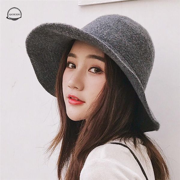 autumn winter bucket hat women wool warmknitted hats for ladies solid plain wide brim, Blue;gray
autumn winter bucket hat women wool warmknitted hats for ladies solid plain wide brim, Blue;gray