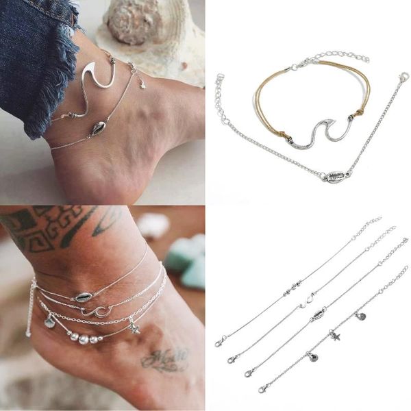 anklets 2pcs/set fashion beach for women with faux shell /wave and beads design in mixed link chains silver tone enkelband, Red;blue
anklets 2pcs/set fashion beach for women with faux shell /wave and beads design in mixed link chains silver tone enkelband, Red;blue